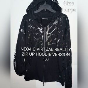 NEO4IC VIRTUAL REALITY FUTURISTIC MEN'S ZIP UP HOODIE